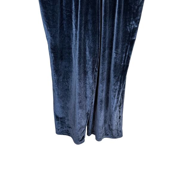 Fabletics Velour Zip-Up Wide Leg One Piece Jumpsuit Blue 4X - Picture 6 of 15
